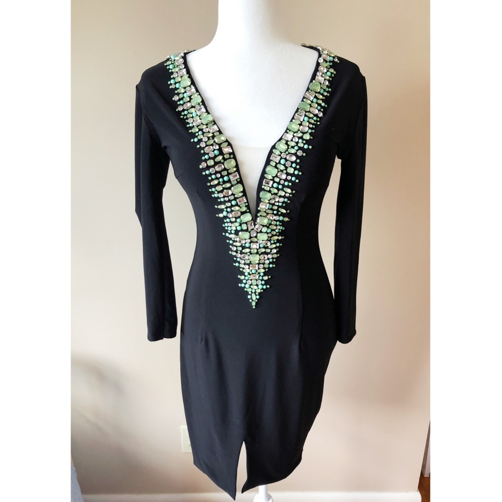 Ashley Lauren beaded cocktail dress